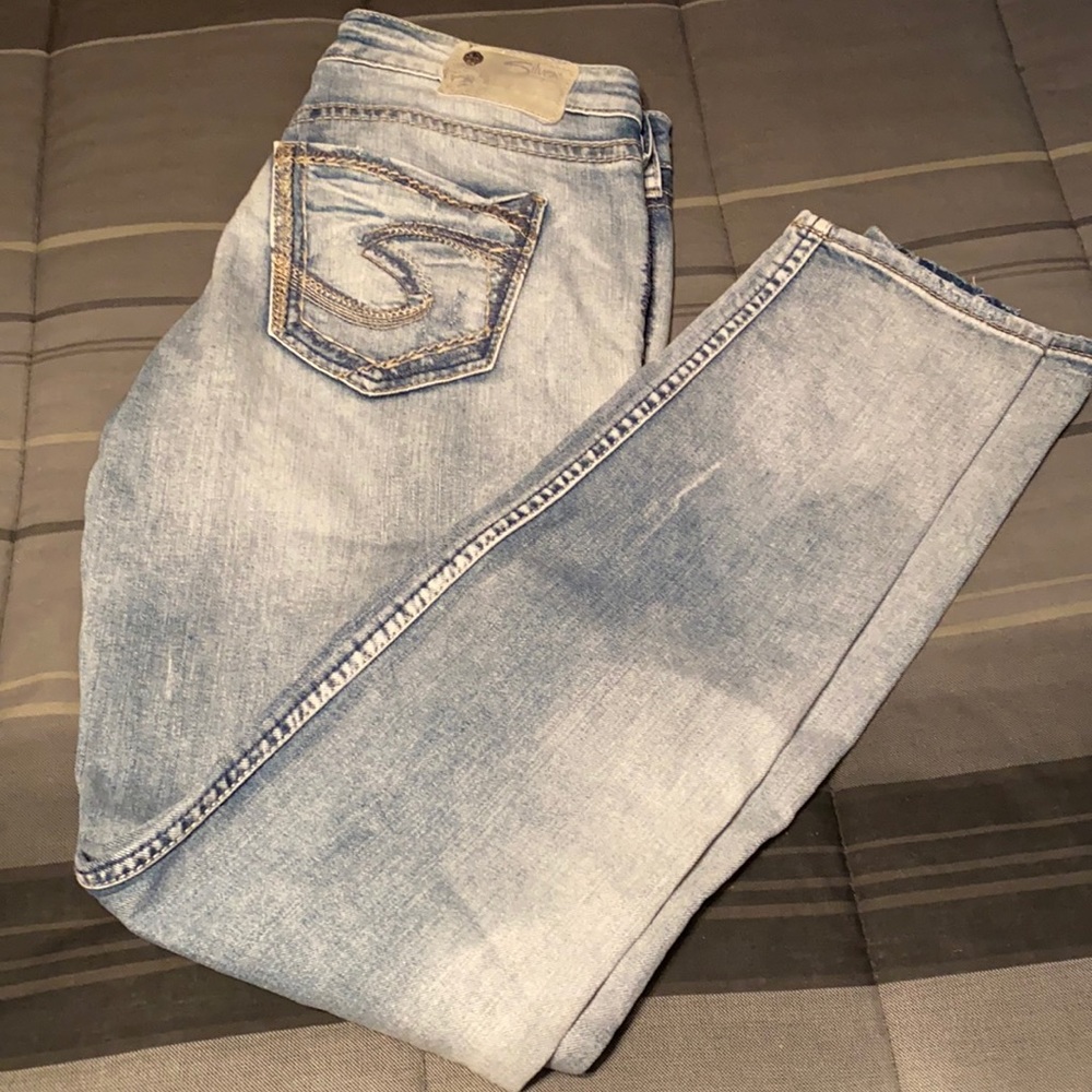 Silver boyfriend jeans